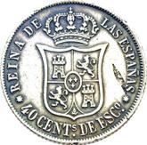 Reverse 40 Céntimos de escudo 1865