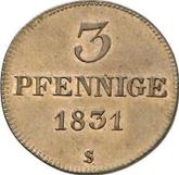 Reverse 3 Pfennig 1831 S