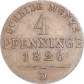 Reverse 4 Pfennig 1826 D