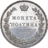 Reverse Poltina 1854 MW Warsaw Mint