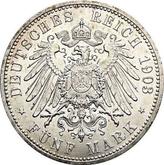 Reverse 5 Mark 1903 A Saxe-Weimar-Eisenach