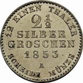 Reverse 2-1/2 Silber Groschen 1853 A