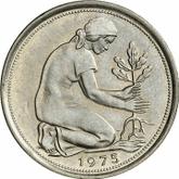 Reverse 50 Pfennig 1975 G