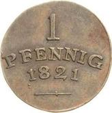 Reverse 1 Pfennig 1821