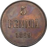 Reverse 5 Pennia 1899