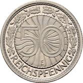 Reverse 50 Reichspfennig 1928 E