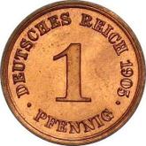 Obverse 1 Pfennig 1905 E