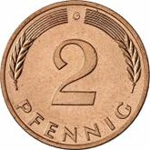 Obverse 2 Pfennig 1985 G