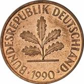 Reverse 2 Pfennig 1990 F