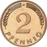 Obverse 2 Pfennig 1960 G