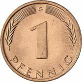Obverse 1 Pfennig 1976 G