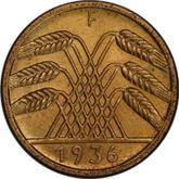 Reverse 5 Reichspfennig 1936 F