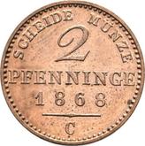 Reverse 2 Pfennig 1868 C
