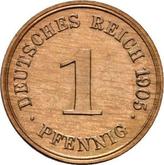 Obverse 1 Pfennig 1905 G