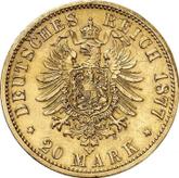 Reverse 20 Mark 1877 C Prussia
