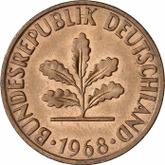 Reverse 2 Pfennig 1968 G