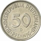 Obverse 50 Pfennig 1972 D