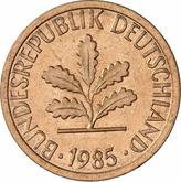 Reverse 1 Pfennig 1985 J