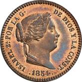 Obverse 10 Céntimos de real 1854