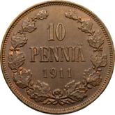 Reverse 10 Pennia 1911