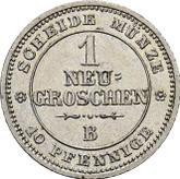 Reverse Neu Groschen 1863 B