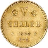 Reverse 5 Thaler 1834 CvC