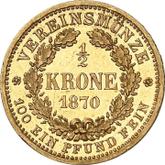 Reverse 1/2 Krone 1870 B