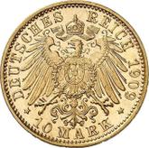 Reverse 10 Mark 1909 D Saxe-Meiningen