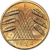 Reverse 10 Rentenpfennig 1924 F