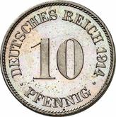 Obverse 10 Pfennig 1914 J