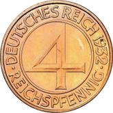 Reverse 4 Reichspfennig 1932 A