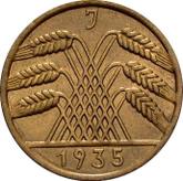 Reverse 10 Reichspfennig 1935 J