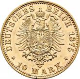 Reverse 10 Mark 1875 E Saxony
