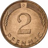 Obverse 2 Pfennig 1972 G