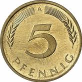Obverse 5 Pfennig 1997 A