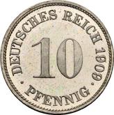 Obverse 10 Pfennig 1909 F