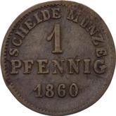 Reverse 1 Pfennig 1860