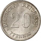 Obverse 20 Pfennig 1874 G