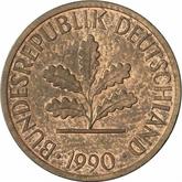 Reverse 1 Pfennig 1990 D