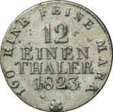 Reverse 1/12 Thaler 1823 I.G.S.
