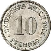 Obverse 10 Pfennig 1905 J