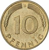 Obverse 10 Pfennig 1990 G