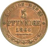 Reverse 5 Pfennig 1866 B