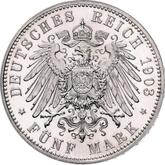 Reverse 5 Mark 1903 E Saxony