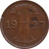 Reverse 1 Reichspfennig 1927 F