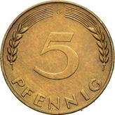Obverse 5 Pfennig 1968 G
