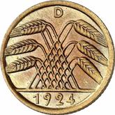 Reverse 5 Reichspfennig 1924 D