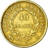 Reverse 40 Francs 1807 I