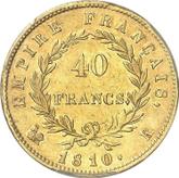 Reverse 40 Francs 1810 K
