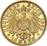 Reverse 10 Mark 1905 D Bayern